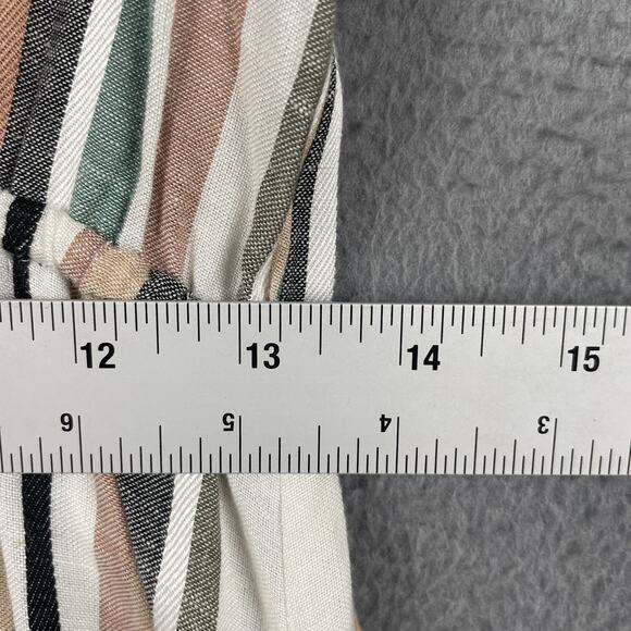Saltwater Luxe Dress Womens XS Multicolor Striped Button Front Ruffle Maxi Boho - Picture 8 of 10